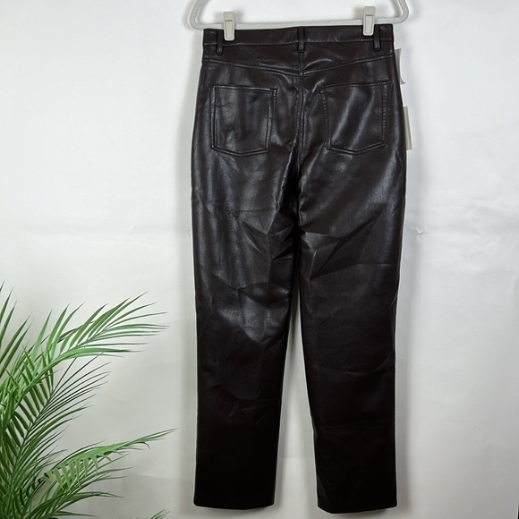 NWT Wilfred Melina Vegan Leather Pants Mocha Brown | Size 10 - Picture 3 of 9
